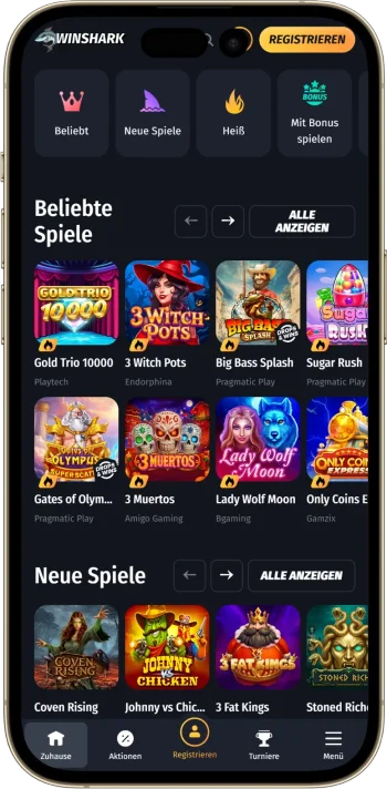 Winshark Online Casino Handy Winshark Online Casino Mobile