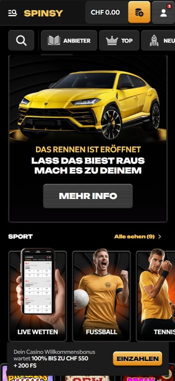 Spinsy Mobile Casino