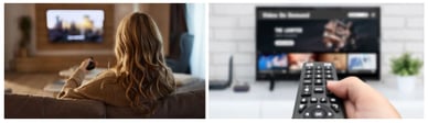 Reality-Shows streamen auf dem Fernseher mit Fernbedienung