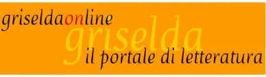 Intestazione d'epoca del sito, con il claim Griselda – il portale di letteratura