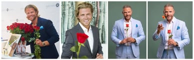Paul Janke mit roten Rosen als Bachelor 2012 und heute