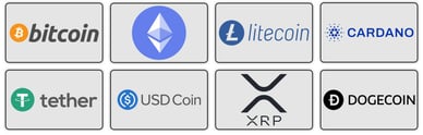 Suosittuja kryptovaluuttoja pelaamiseen