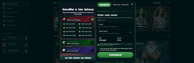 Registar-se em Portugal sem código de bónus no CasinoRivo