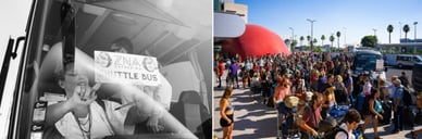 Autocarro para o ZNA Gathering 2026 caminho para o festival em Portugal