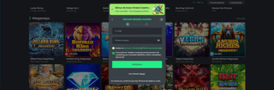 Criação da conta de um novo jogador e CollectBet Casino login
