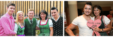 Andreas Gabalier zusammen mit seiner Familie