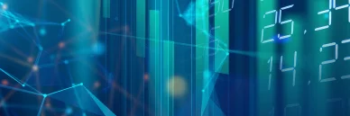 Graphiques financiers stylisés illustrant des tendances issues des Études et données économiques.