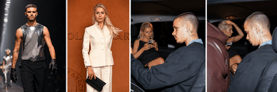 Romeo Beckham auf dem Laufsteg, Caro Daur bei Roland Garros und beide gemeinsam im Auto in Paris