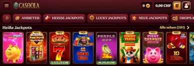 Jackpot im Casoolacasino