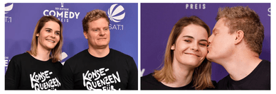 Hazel Brugger zusammen mit ihrem Ehemann Thomas Spitzer