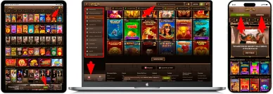 Strony i nawigacja w Lanista Online Casino