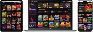 Układ strony SpinMacho Online Casino Układ strony i nawigacja