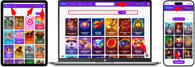 Układ strony i nawigacja Układ strony Winnerz Casino Polska