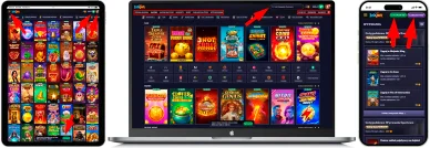 Układ strony i nawigacja Strony i nawigacja w Online Casino LolaJack
