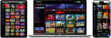 Układ strony w BeonBet casino online Układ strony i nawigacja