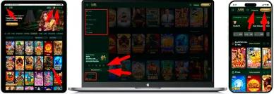 Układ strony i nawigacja Strony i nawigacja w Casino Online Cash Lounge
