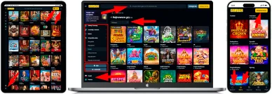 Układ strony i nawigacja Strona internetowa kasyna online Snatch PL