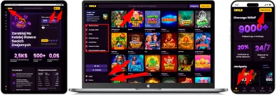 Strona internetowa i nawigacja Wild Casino online