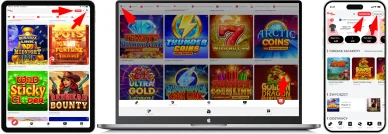 Nawigacja kasyna online RealSpin Układ strony i nawigacja