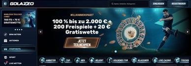 Golazzo Online Casino mit Jeton