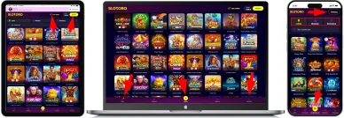 Struktura strony internetowej kasyna online Slotoro Układ strony i nawigacja