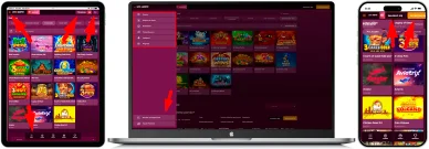 Układ strony i nawigacja Lets Jackpot Casino oficjalne strony i nawigacja