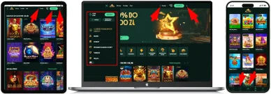 Układ strony i nawigacja Układ strony Casino AllStar