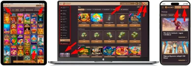 Układ strony i nawigacja Vicibet Casino — oficjalna strona i nawigacja