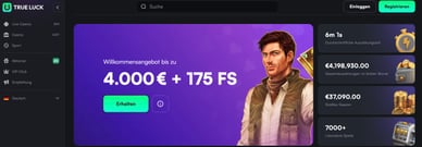 TrueLuck Online Casino DE 250% Bonus