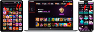 Układ strony i nawigacja Strony i nawigacja FreeSpinz Casino Online
