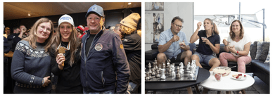 Camille Rast mit ihren Eltern