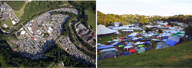 Camping und Festivalgelände im Sittertobel, OpenAir St. Gallen