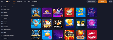Vox Casino 66 com jogos de crash