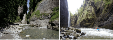 Felsformationen der Räbloch-Schlucht