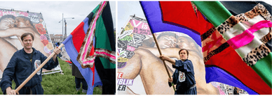 Fahne des Festivals Wiener Festwochen