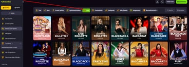 Live-Spiele bei Drakaris