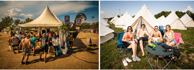 Die Atmosphäre auf dem Campingplatz am Frequency Festival