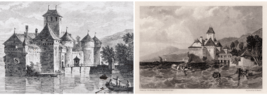 Schloss Chillon – historische Illustrationen