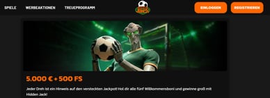 350% Bonus Casino HiddenJack 