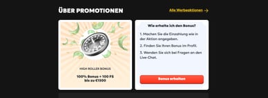 High Roller Casino Online Bonus