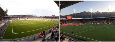 Visana Stadion - eines der bekanntesten Fussballstadien in Thun