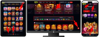 Yepсasino — układ strony i nawigacja