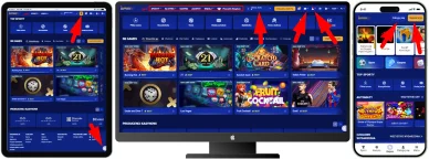 Nawigacja na stronie Sapphirebet