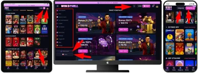 Układ strony i nawigacja Nawigacja w kasynie internetowym Win2Chill