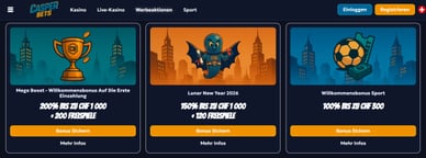 CasperBets Bonus für Schweizer Spieler