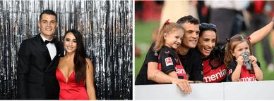 Granit Xhaka mit seiner Frau und seinen Kindern