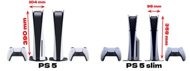 ps5 slim vs ps5 size