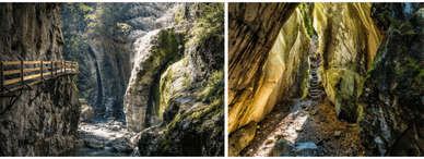 Die Rappenlochschlucht in Dornbirn, Österreich