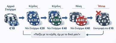 Διαδοχική αύξηση στοιχήματος μετά από νίκες