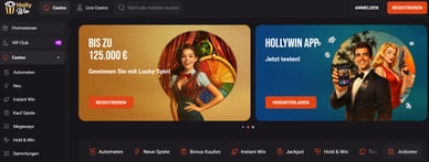 Offizielle Website HollyWin Casino ohne Limit